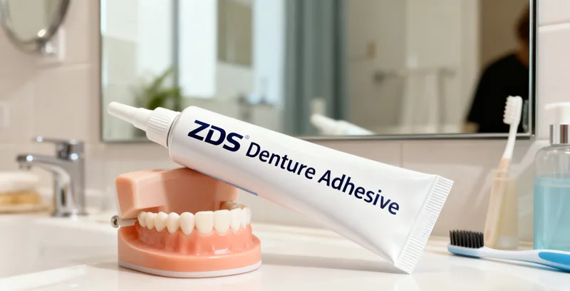 Customized denture adhesive